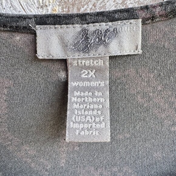 J. Jill Stretch Geometric Print 3/4 Sleeve Blouse Women's Size 2X - Picture 3 of 8